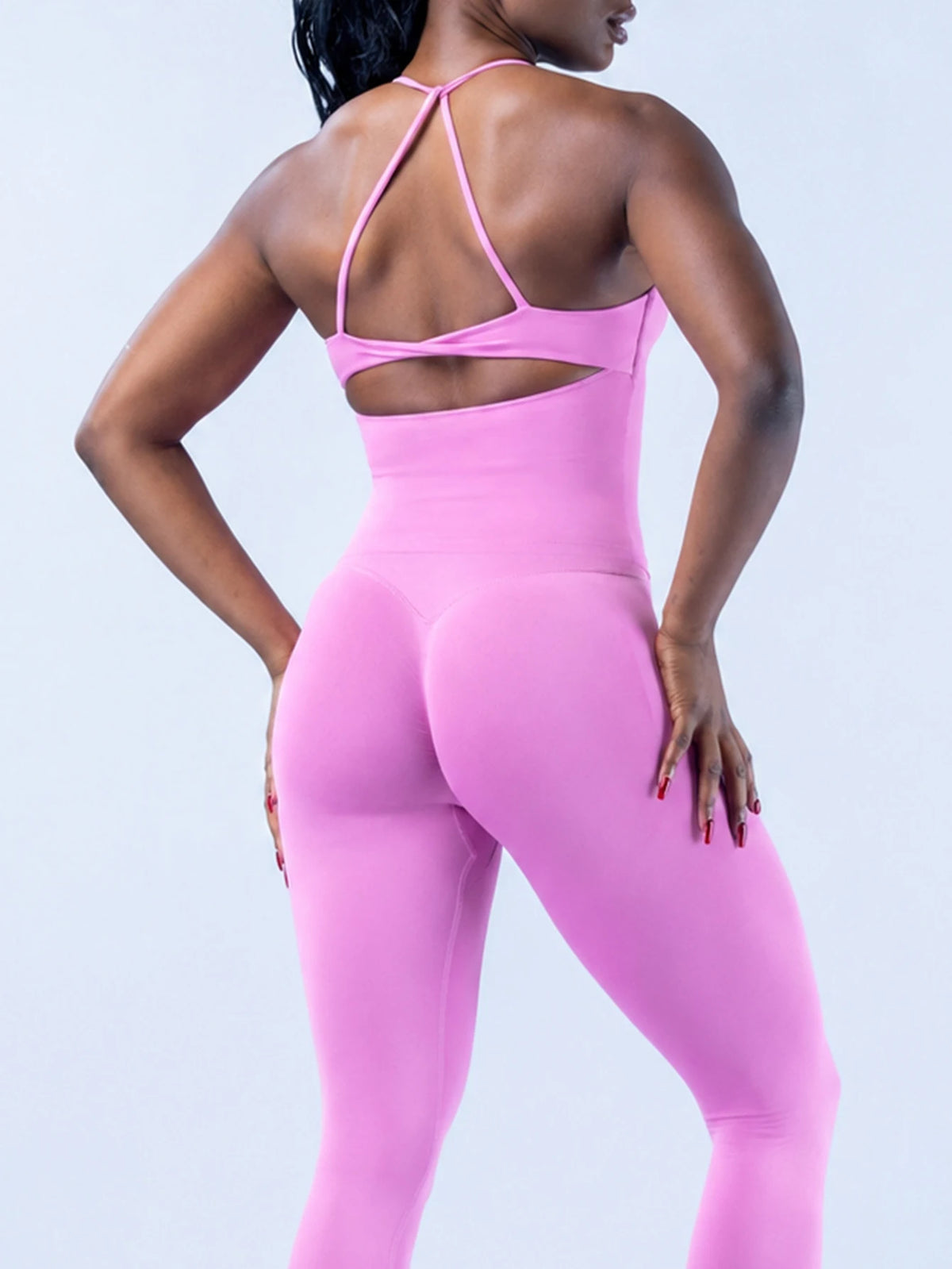 Set Donna Yoga e Palestra Seamless: Top Cross-Back + Shorts Vita Alta