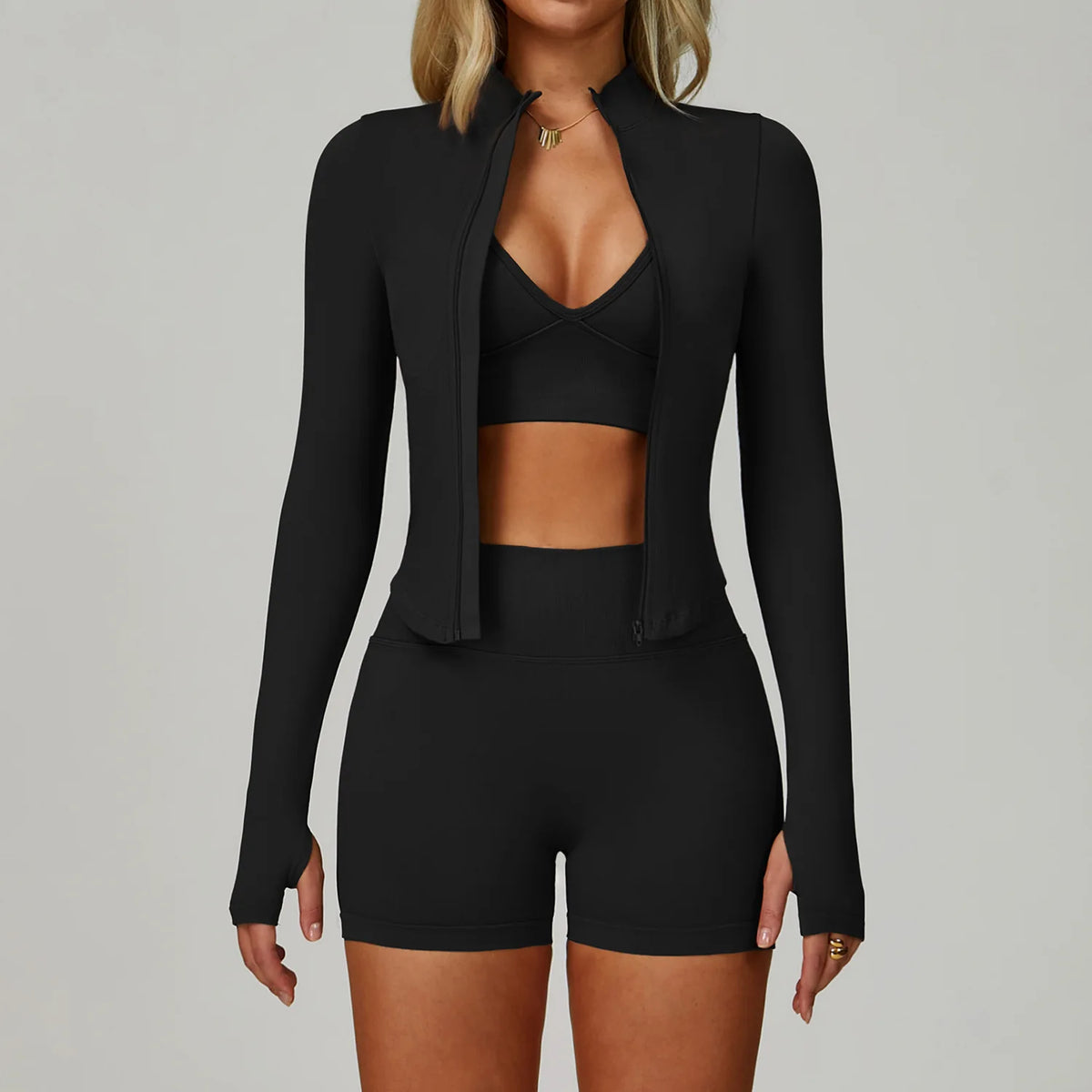 Set Fitness Seamless  — Leggings, Top & Bra
