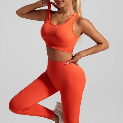 Completo Yoga & Fitness Seamless Push-Up 2 Pezzi