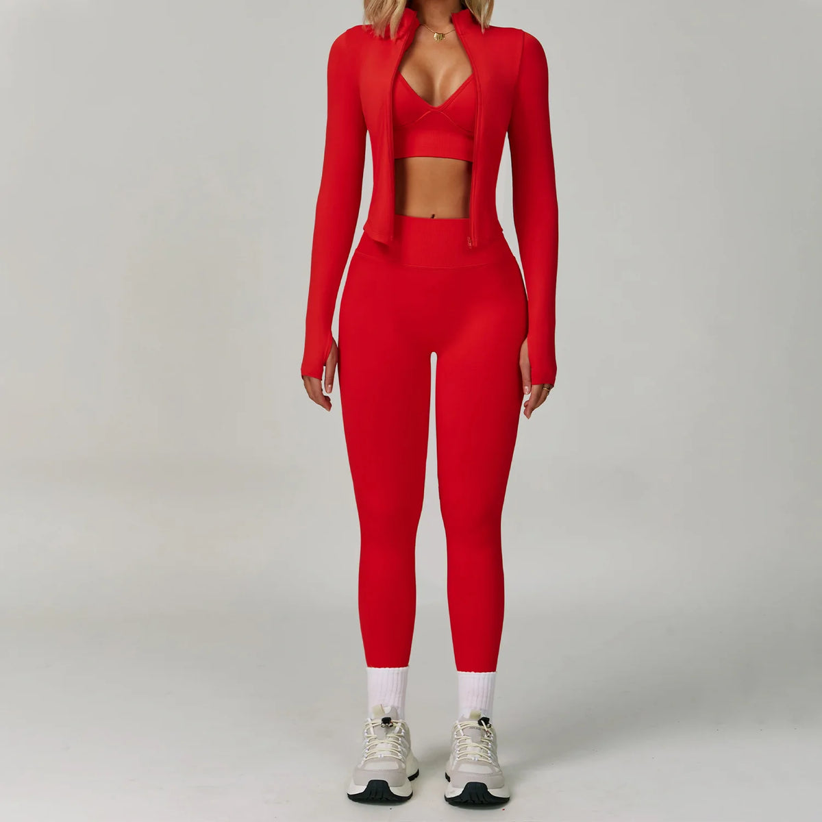 Set Fitness Seamless  — Leggings, Top & Bra