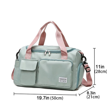 Borsa da Palestra Donna Impermeabile in Tela | Scomparto Scarpe & Tracolla
