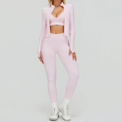 Set Fitness Seamless  — Leggings, Top & Bra