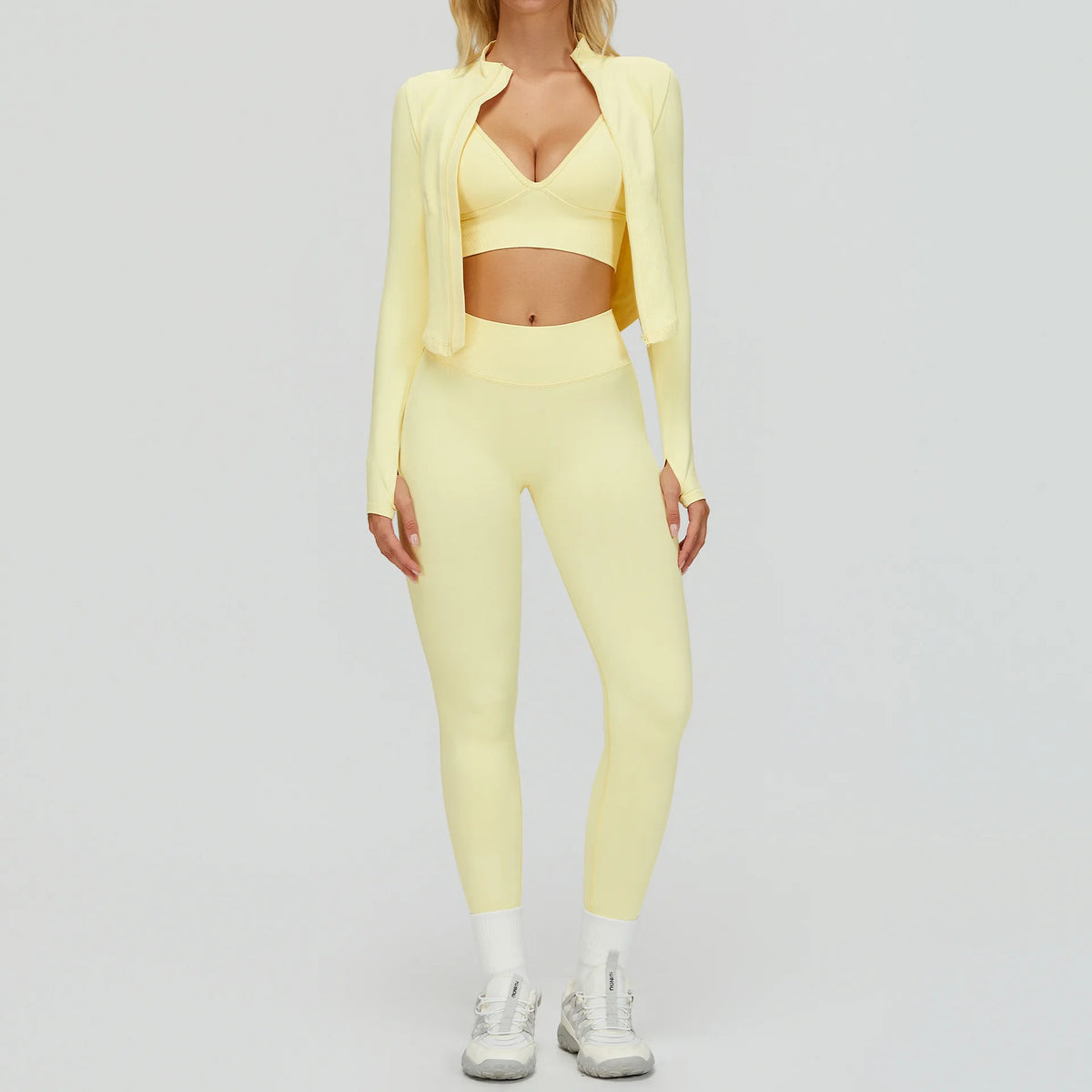 Set Fitness Seamless  — Leggings, Top & Bra