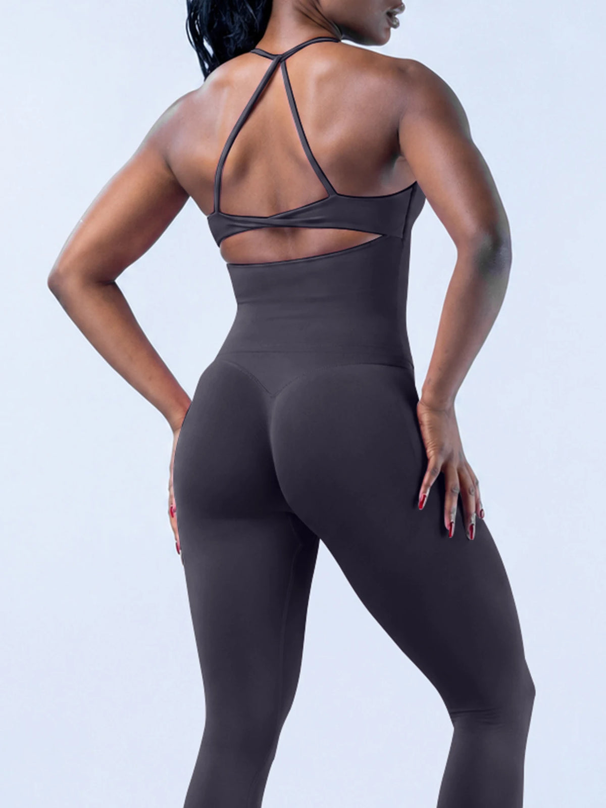 Set Donna Yoga e Palestra Seamless: Top Cross-Back + Shorts Vita Alta