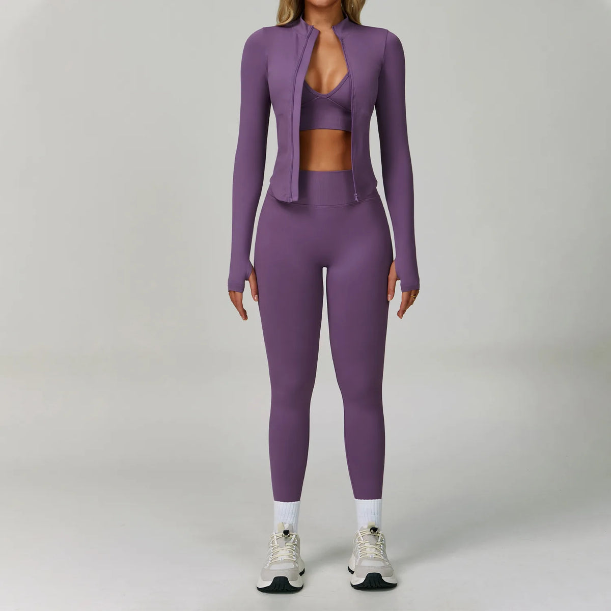 Set Fitness Seamless  — Leggings, Top & Bra