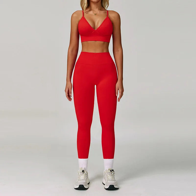 Set Fitness Seamless  — Leggings, Top & Bra