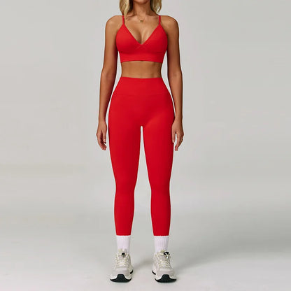 Set Fitness Seamless  — Leggings, Top & Bra