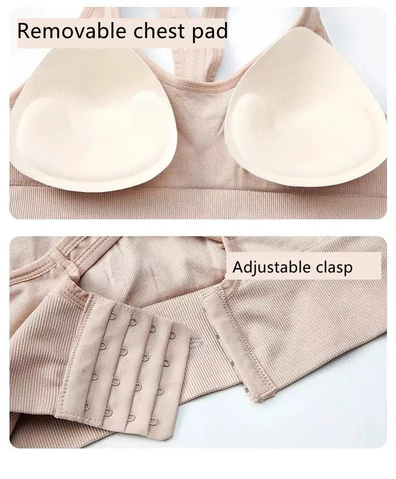 Top Sportivo Donna Corsetto Push-Up — Reggiseno Seamless