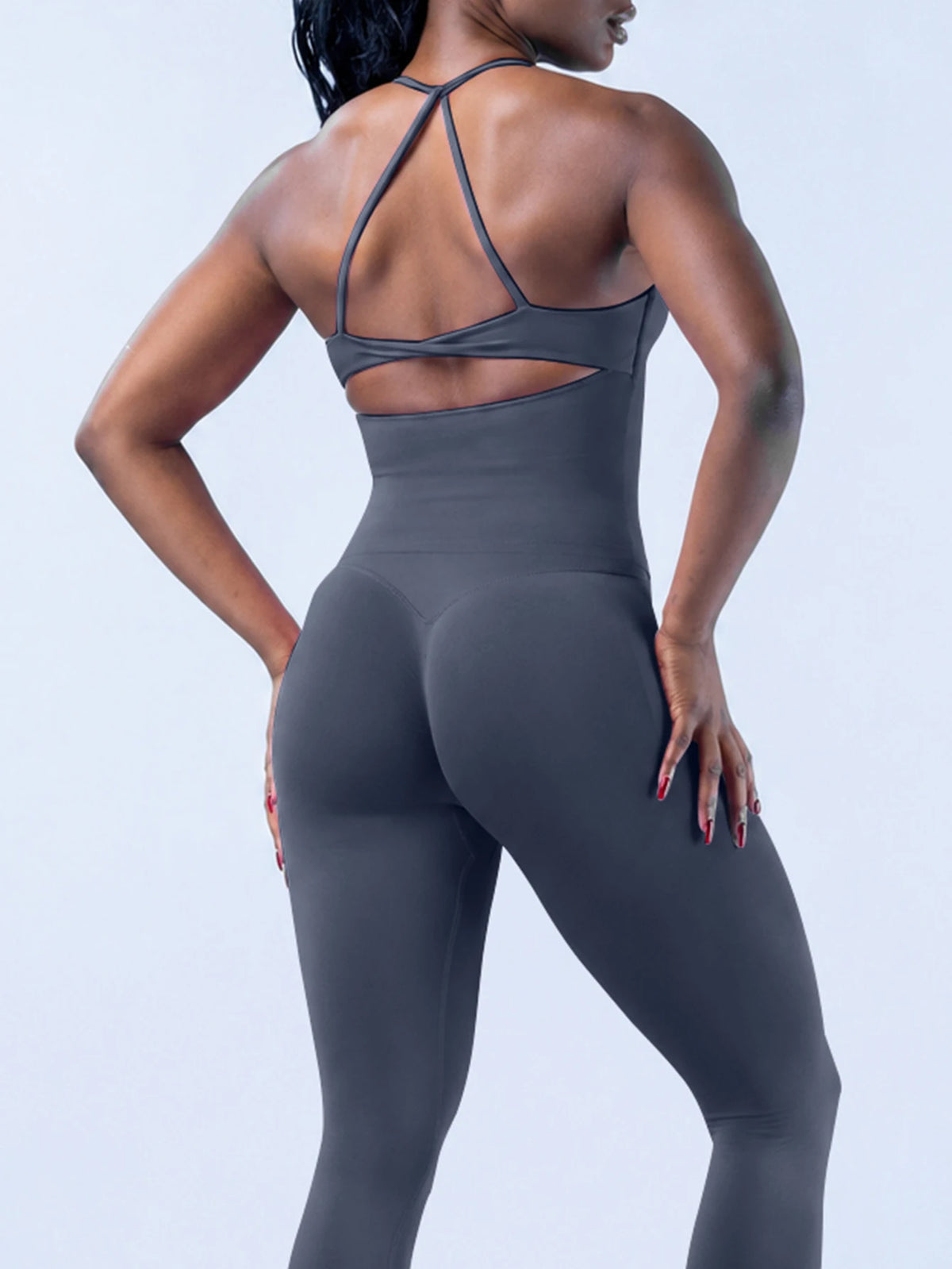 Set Donna Yoga e Palestra Seamless: Top Cross-Back + Shorts Vita Alta