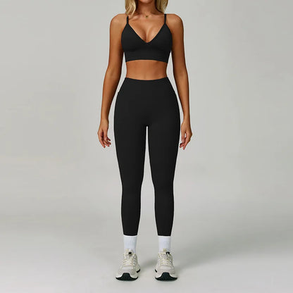Set Fitness Seamless  — Leggings, Top & Bra