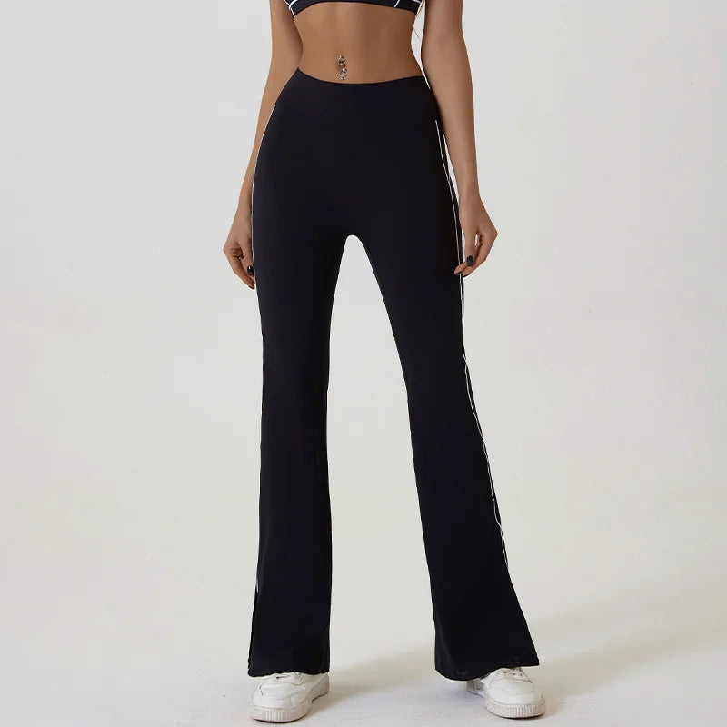 Pantaloni Flare a Vita Alta Donna