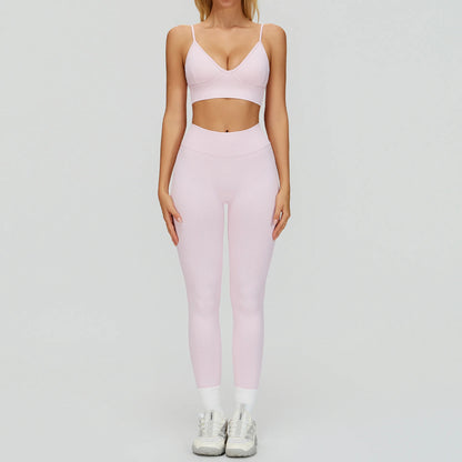 Set Fitness Seamless  — Leggings, Top & Bra