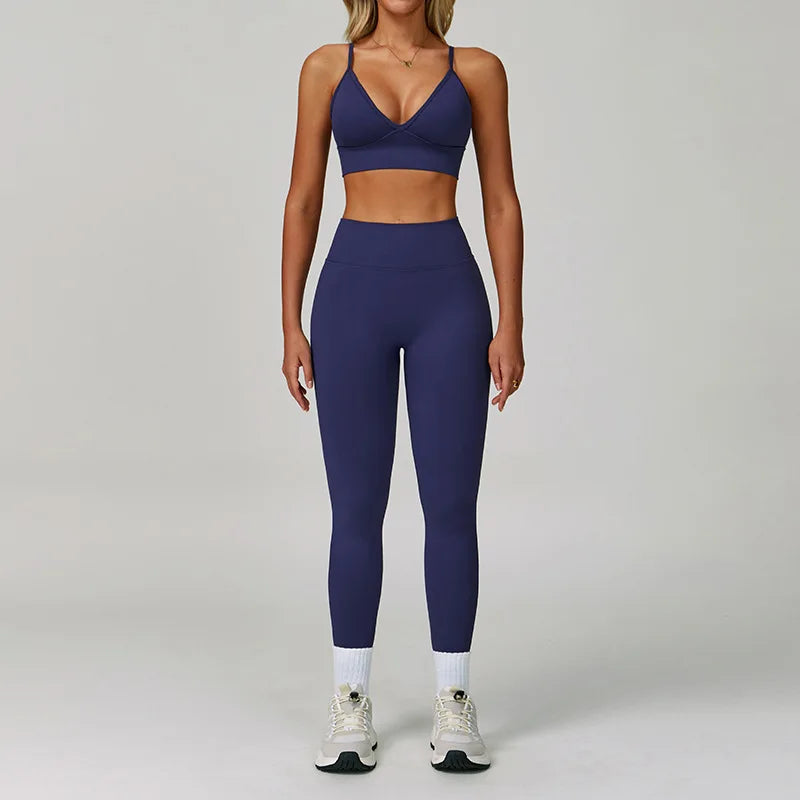 Set Fitness Seamless  — Leggings, Top & Bra