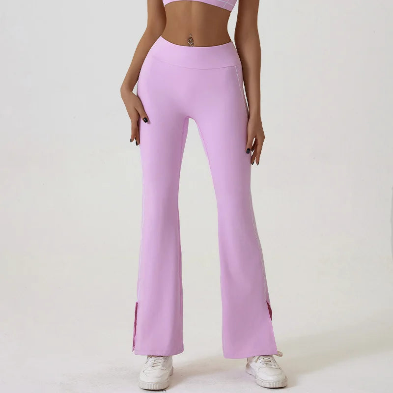 Pantaloni Flare a Vita Alta Donna