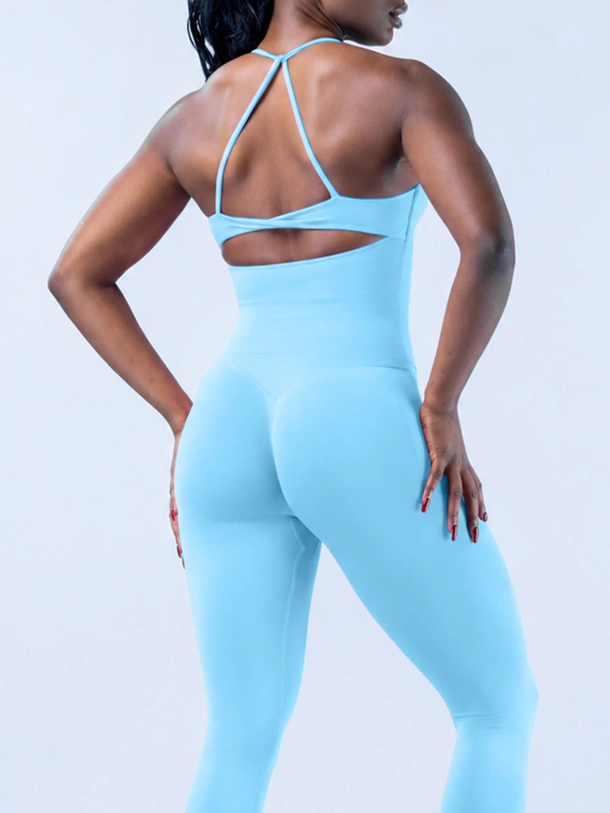 Set Donna Yoga e Palestra Seamless: Top Cross-Back + Shorts Vita Alta